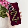 For Realme 10 Pro+ Case RMX3687 Initial Letter Printing Soft Silicone TPU Phone Fundas for Realme10 10Pro Back Cover