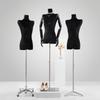 Korean Style Black Off-Shoulder Women's Half Body Mannequin with Right Angle Shoulder and Full Body Display Stand