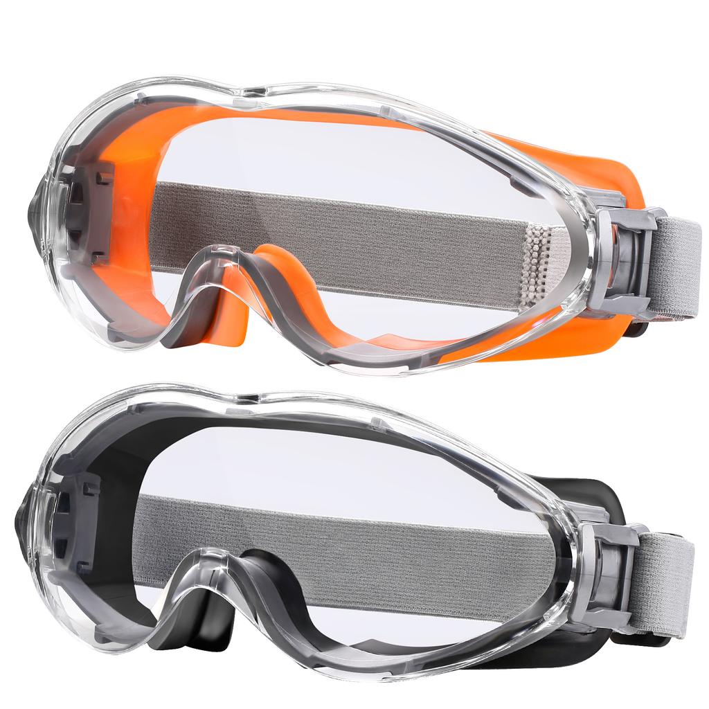 2PCS Glasses safety Goggles Shockproof Work Splash Dust-Proof Glasses Protective Safety Dustproof for Hunting Shooting