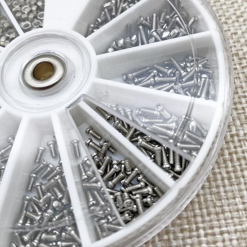 600/1200pcs Professional Eyeglass Repair Kit for Watch/Glasses Includes Screws for Frameless Legs & Sunglasses Fixing Tools