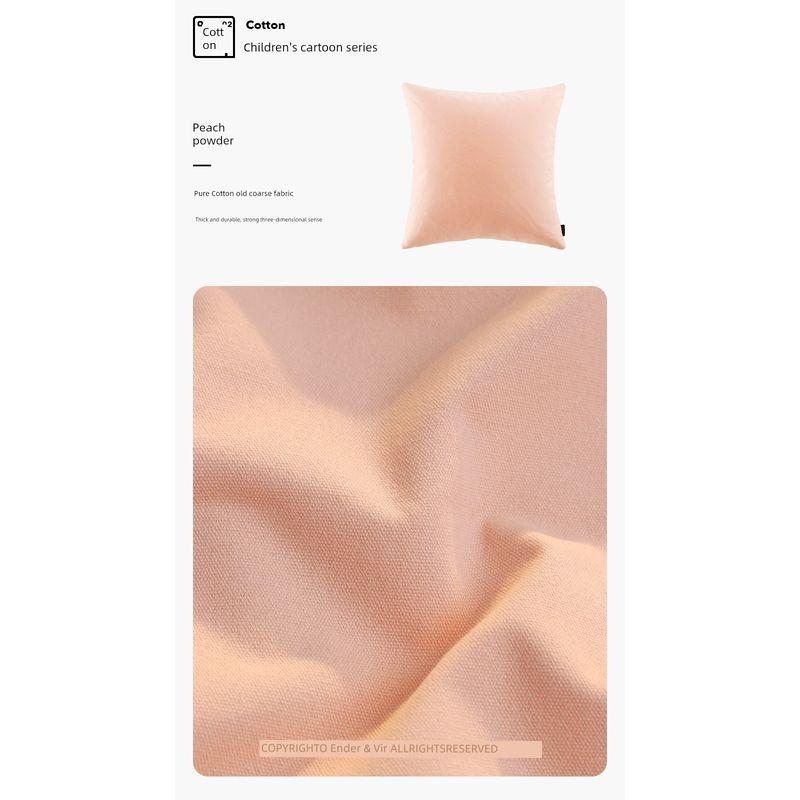 

Тканевая мультяшная хлопковая подушка с наполнителем для детской комнаты Peach powder 40x 40cm [single pillowcase]]