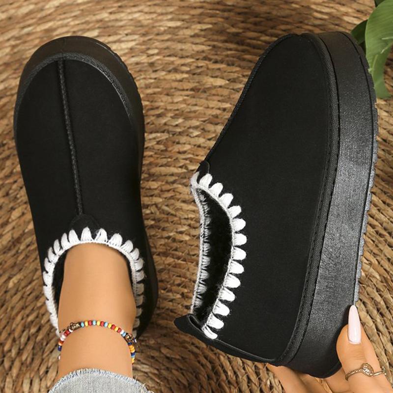 Fashion New Warm Suede Snow Boots for Women Winter 2025 Comfortable Non-Slip Thick Platform Boots Woman Solid Plus Size Booties Mujer