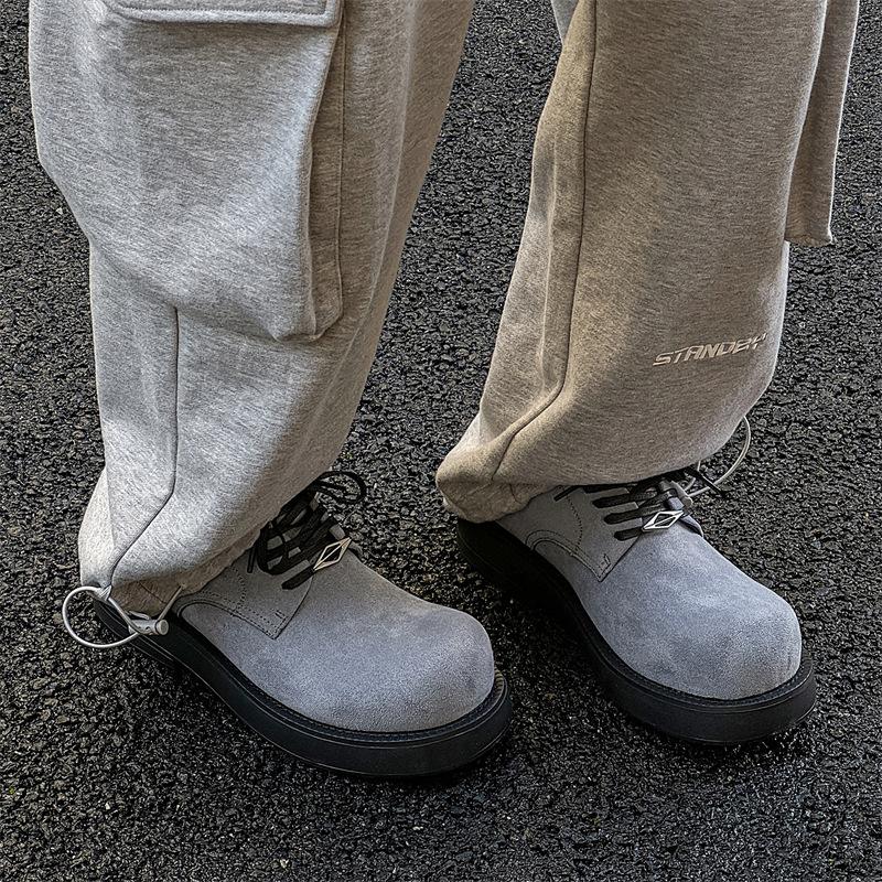 

Туфли дерби для мужчин и женщин 2025 новые туфли Микки с большой головой черные туфли на платформе кожаные туфли для пары 1088 синие -A 38 синий