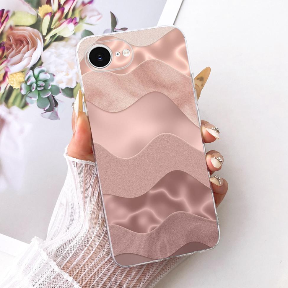 Transparent Cover For iPhone 16e Case Cute Kawaii Fashion Butterfly Funny Painted Casing A3212 A3409 A3410 A3408