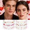6pcs Waterproof Face Temporary Tattoos Long Lasting Makeup Stickers  Valentine's Day