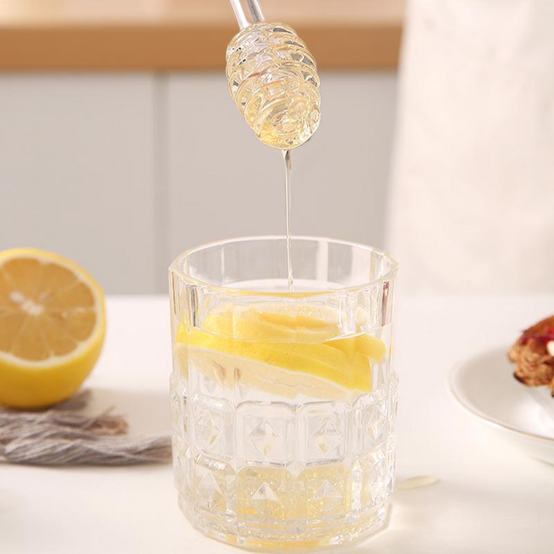Honey Comb Sticks 2X Honey Server Kitchen Tools Clear Stir Wand For Collecting Dispensing Mixing Jam Beverages Pot Jar