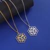  Hexagram Merkaba Stars Pendant Necklaces Flower of Life Yoga Jewish Mystical Symbol Necklace Protection Kabbalah Jewelry