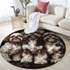 Shih Tzu Pattern Round rug,Carpet Rug for Living Room Bedroom Playroom ,Non-slip Floor Mat,Holiday Gifts and Birthday Gifts.