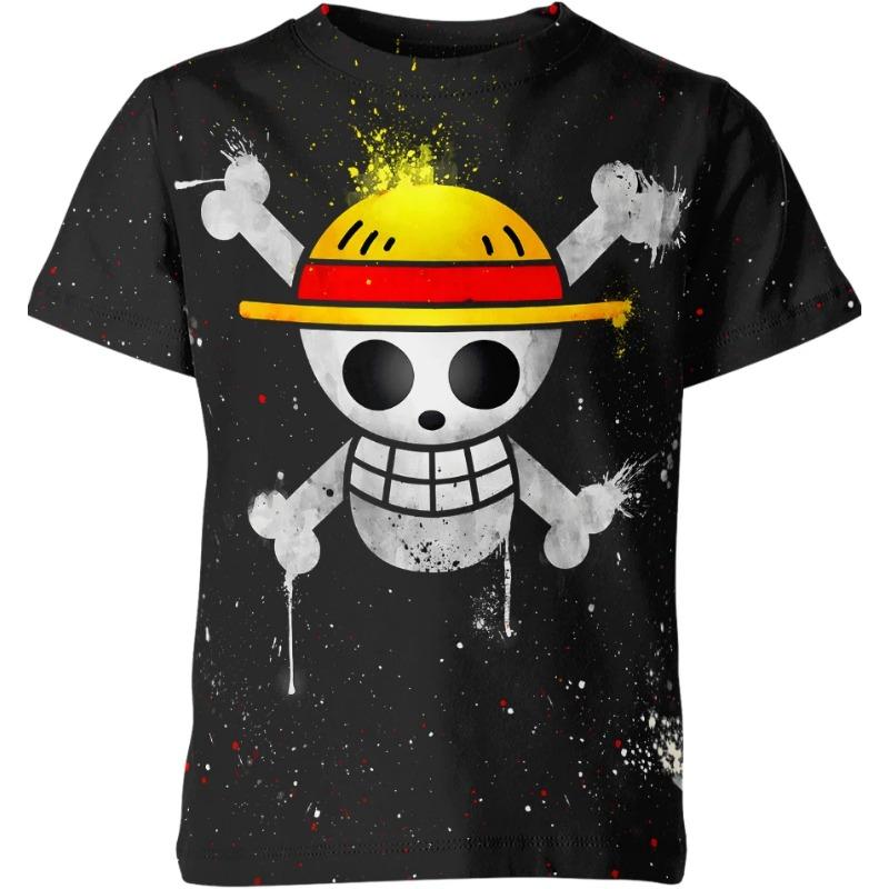 Summer 3D Digital Printing Anime One Piece Men's  Round Neck T-shirt Children Street Fashion Leisure Cosplay Shirt