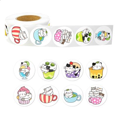 500 PCS Stickers Roll,8 Designs Stickers Self-Adhesive Label Stickers For Envelopes Craft Card Gift Party Supplies,Sticker Packs For Girls Teens
