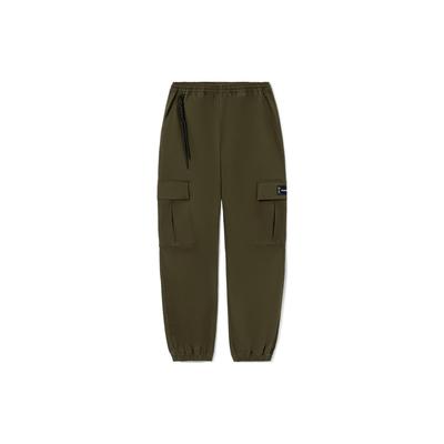 Skateboard Series Solid Color Cargo Pocket Detail Jogger Pants Men Bottoms Olive-Green AKXS085-3