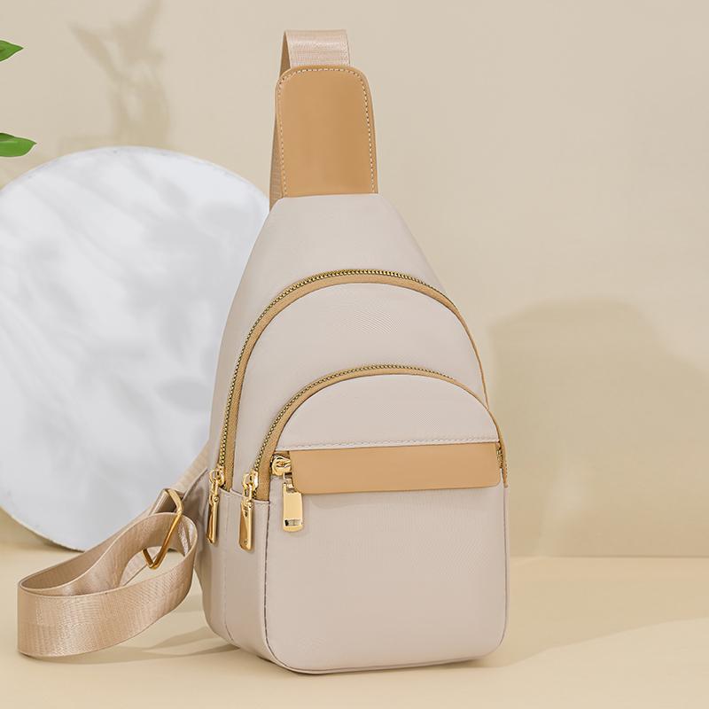 Dámska náprsná taška s kontrastnou farbou, veľkokapacitná taška cez rameno/crossbody