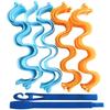 12/18/10pcs Hair Curler Rollers Women Spiral Curls Heatless with 2 pcs Hooks DIY Not-Waveform Shape Rollers Spiral Round Curls