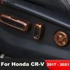 For Honda CRV CR-V 2017-   Wood Grain Car Seat Adjustment Button Cover Trim Sticker Interior Molding Accessories