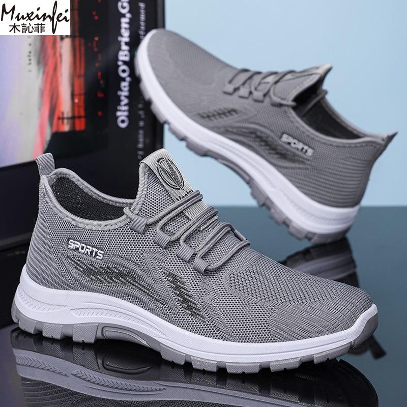 Fashion Men's Summer Sport Shoes New Soft Soled Comfortable Running Shoes Breathable Mesh Casual Sneakers Men's Cheap Shoes Clearance