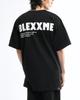 BLEXXME Lettering Oversize Fit Slit T-Shirt Black