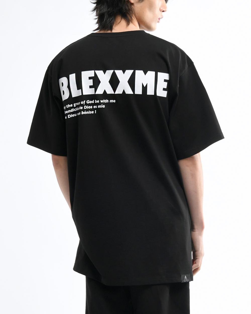 Black Smith Lettering Oversize Fit Slit T-Shirt Black