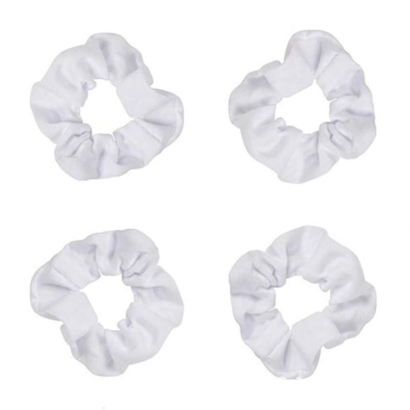 Girls Elastic Hair Ties White Scrunchies for Tie-dye Hair Ropes DIY Hair Scrunchies Soft Rubber Bands Hair Suppliess