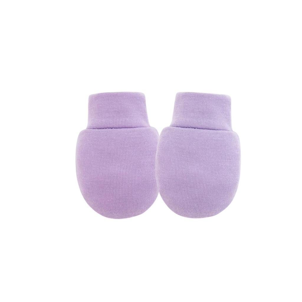 Newborn Baby Solid Color Anti-Scratch Gloves Set for All Seasons (0-3 Months) - Europe & US