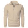 Men's Stand Up Collar Casual Hoodie Men's Solid Color Fashionable Men's Pullover Hoodie