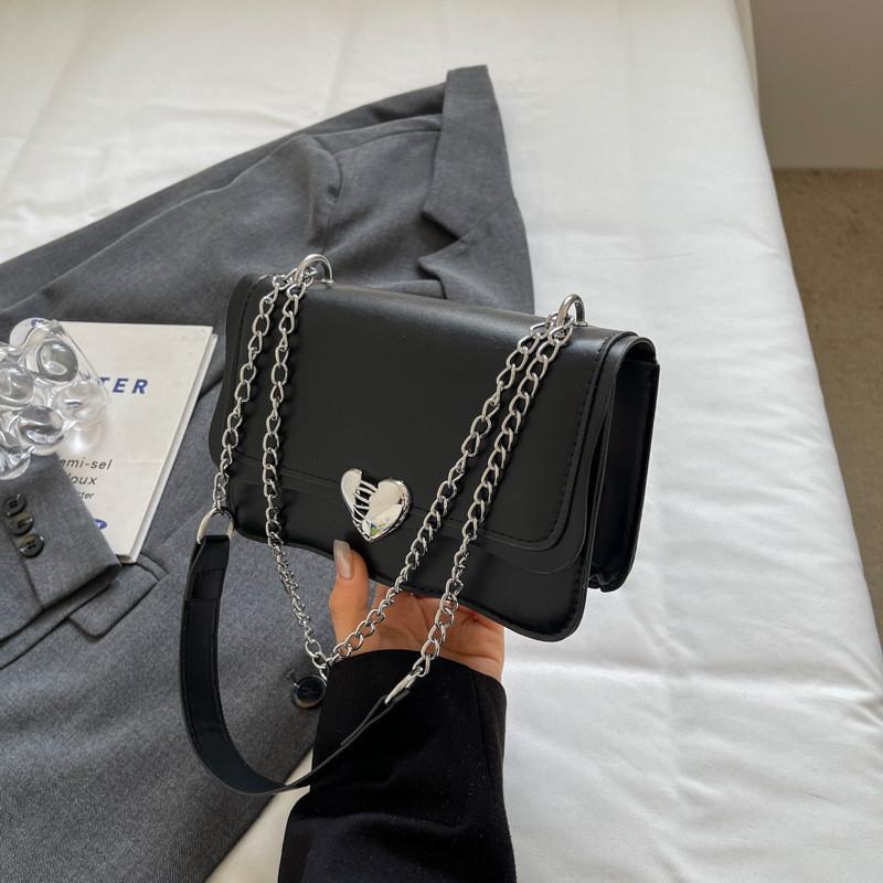 Trendige Street Style Pu-Leder Schultertasche Für Damen Schick Frühling 2024 Quadratisch Crossbody