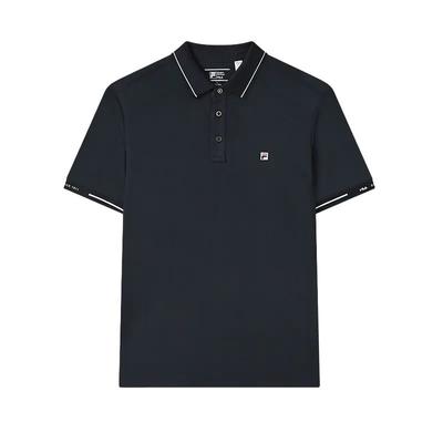 Mode Einfaches Pullover Kurzarm Poloshirt Herren Poloshirts Legendär-Blau F51M523101A-NV