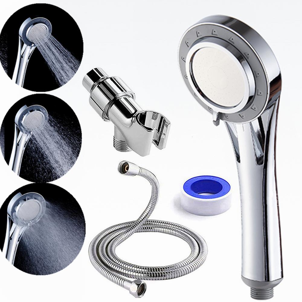 3 Spray Mode Shower Head Set Filter Handheld Shower Head ABS Plastic