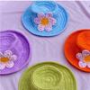 Popular Crochet Flower Fisherman Hat for Adult Female Handmade Knitted Skull Hat InsStyle Hat Girl Casual Bucket Hat