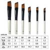 6PCS Wood Oil Brush, Acrylic Paint Brush, Flexible Bristles, Comfortable To Hold, Suitable for Painting Graffiti, Art Creation