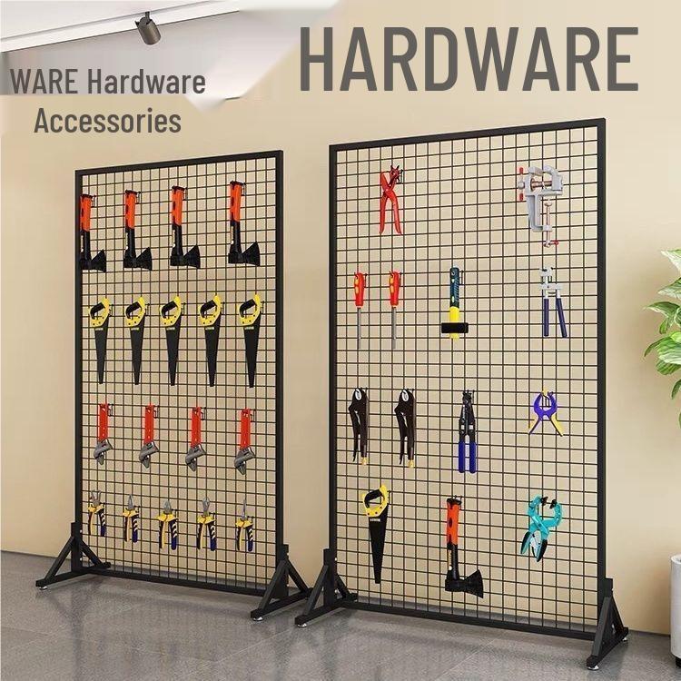 Mobiler Bodenständer mit Rädern - Gitterständer für Kunstwerke, Supermarkt-Ausstellungen oder Lagerung