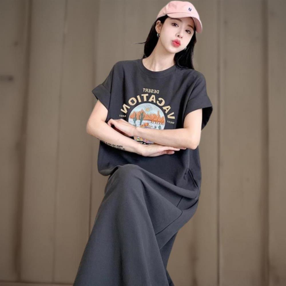 New Arrivals Open Run Women Casual Polyester Stretch Floral Print Short Sleeve D