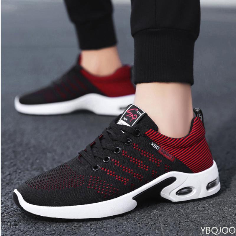 Fashion Men's Running Shoes Designer Light Mesh Sneakers Lace-Up Male Outdoor Non Slip Shoes Tennis Fashion Casual Flat Zapatos Mujer