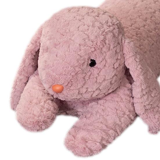 Langes Kissen Lange Körperform Hasen Bären Design Plüsch Körperkissen Weicher Lammwollstoff Stützendes Nickerchenkissen Heimdeko