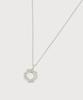 Covernat Woman Clover Heart Flat Necklace Silver