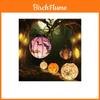 Premium Quality Led Paper Pumpkin Lantern With Spider And Bat For Halloween Party Decor