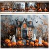 Halloween Photography Backdrop Horror Castle Ghost Pumpkin Bat Witch Baby Kids Family Portrait Background for Photographs Decor