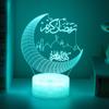 Eid Mubarak Ramadan Decorations for Household Moon Stars Remote Control LED Lights Eid Mubarak Decorations