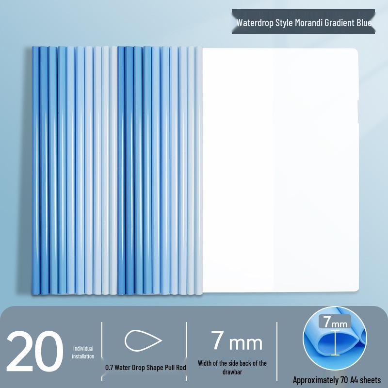 Good1512 A4 Thickened Folder with Pull-Rod Clip - Large Capacity for Documents, Test Papers, and Archive Book Covers