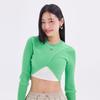 LALAFOX Knit V Cut Cpopped T-Shirt Bn4Kl001