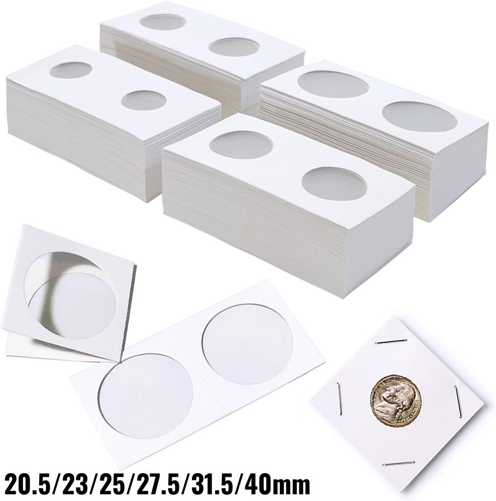50Pcs Square Coin Purse Cardboard Coin Supplies Collection Album Coin Case for Lighthouse Stamps