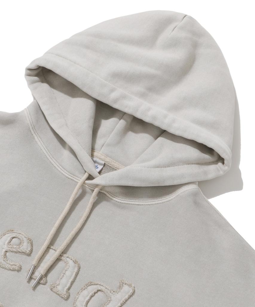 [M~4Xl] Pigment Arch Logo Hoodie_Oat Beige