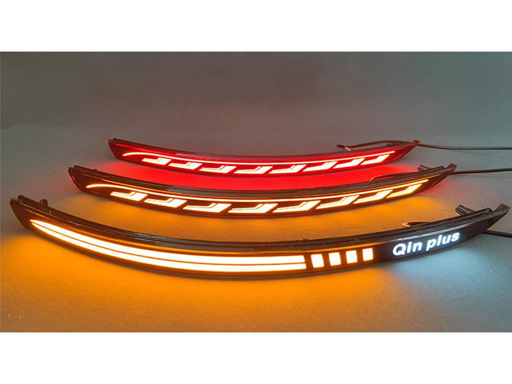 BYD Qin Plus LED Rear Bumper Brake Lights - Compatible with 25 Models, Custom Fit.