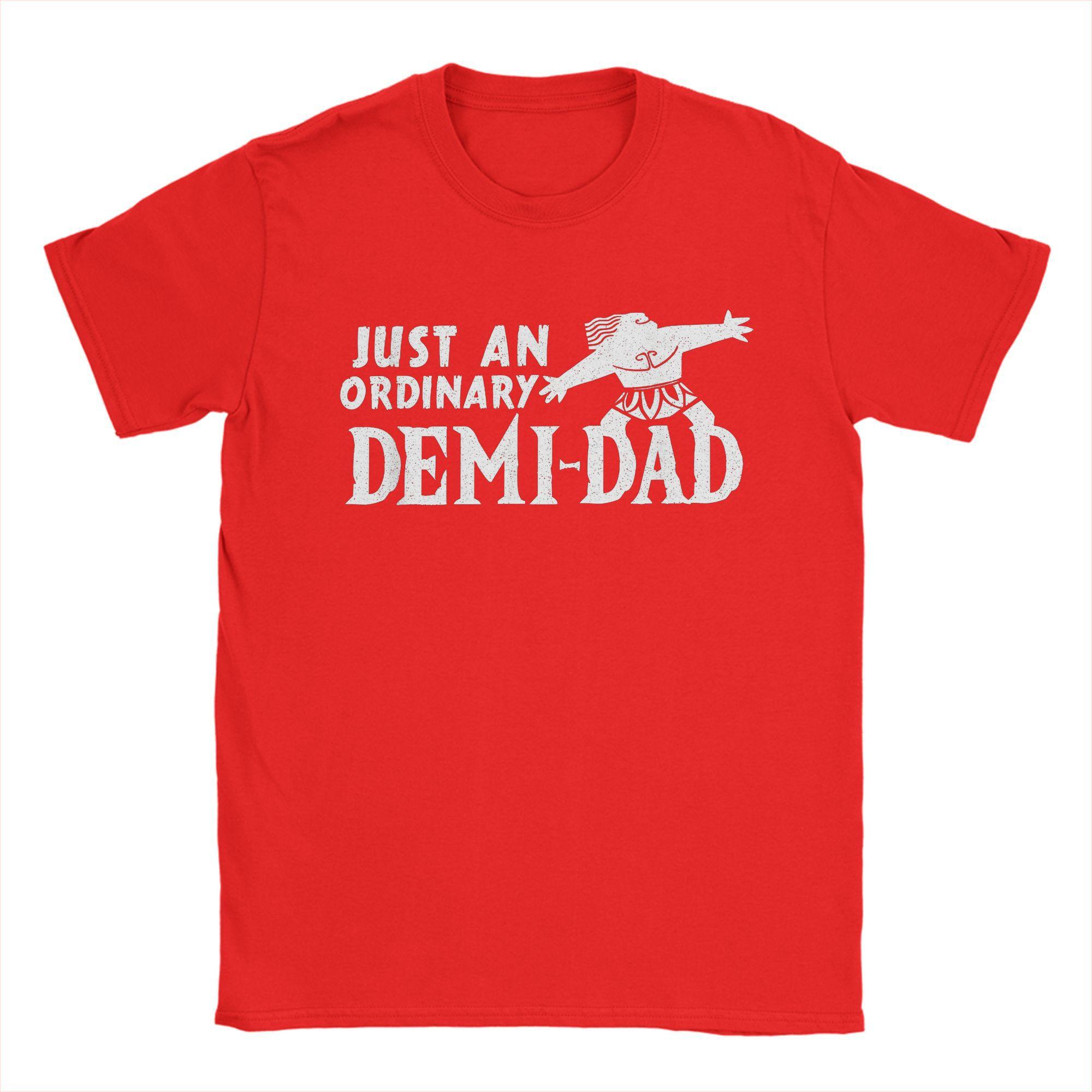 Funny Moana Maui Stronge Men T Shirts Just An Ordinary Demi Dad Vintage Tee Short Sleeve Crew Neck T-Shirt Cotton Plus Size Tops S