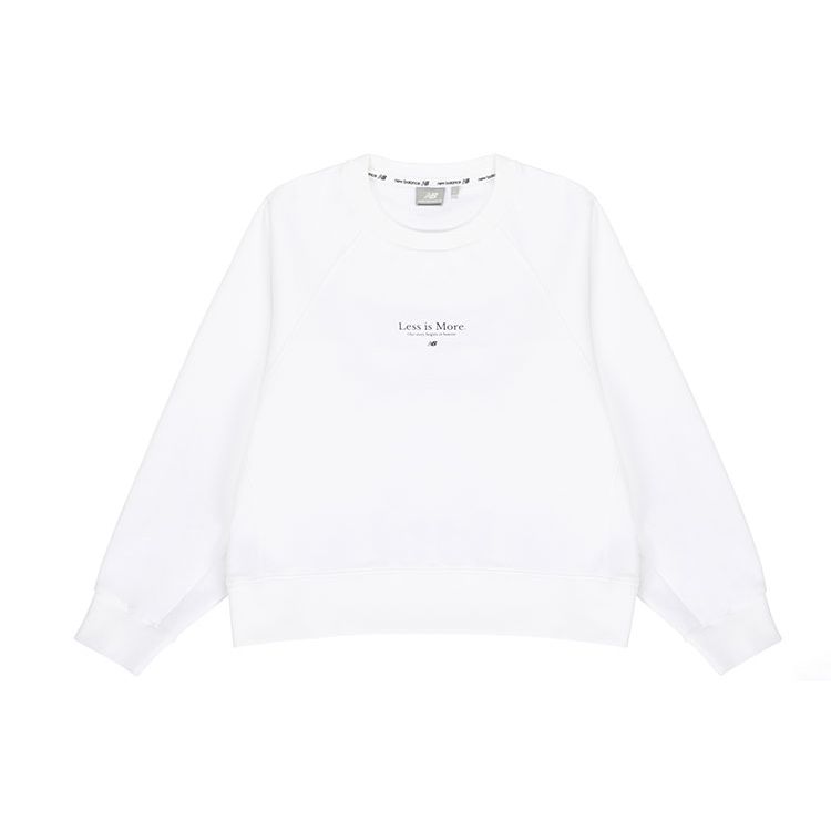 

New Balance повседневный спортивный пуловер с буквенным принтом, женские топы, белый 5CC13022-WT