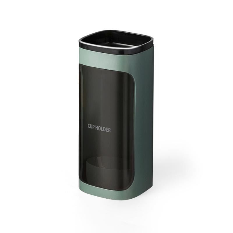 

Household Wall-Mounted Automatically Drop Disposable Cup Holders Punch-Free Paper Cups Dust-Proof Drinking Fountain Racks
