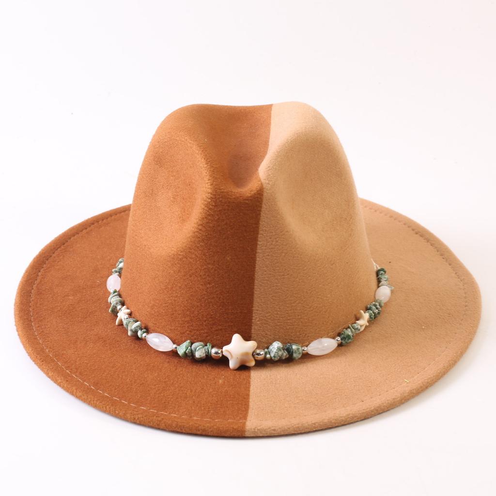 Popular European and American Classic Double-color Wide-brimmed Top Hat Men's and Women's Fashion OL Style Cowboy Hat Jazz Hat