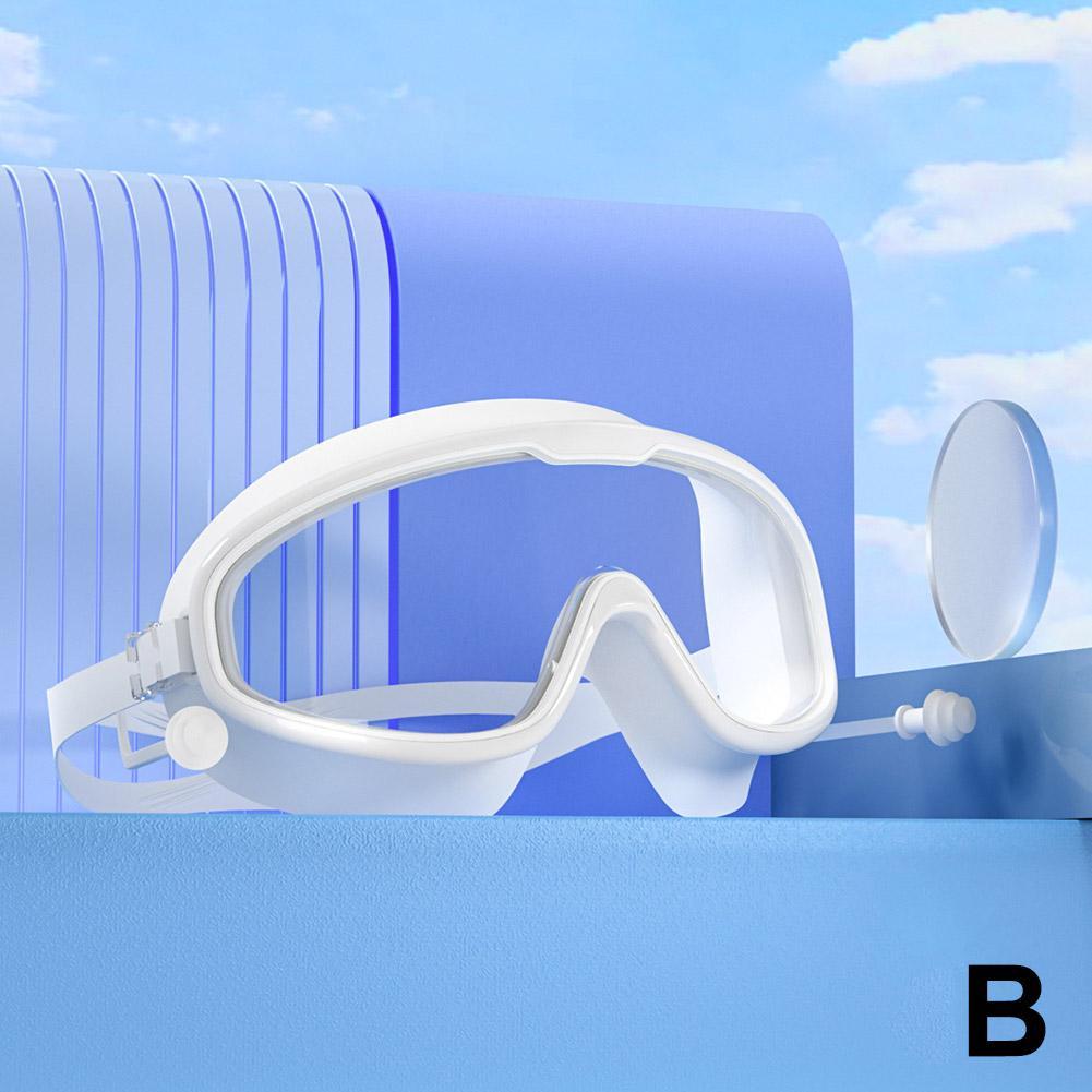 Swimming Goggles Big Frame Swimming Goggles Big Frame HD Wide View Anti-Fog UV Protection Swimming Goggles for Adults No Leaking