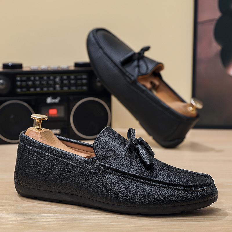 

Роскошный бренд Мужские лоферы Модная мужская повседневная обувь Дышащие Удобные Слипоны Обувь для вождения Обувь для ходьбы Обувь для лодки Мокасины 39 чёрный