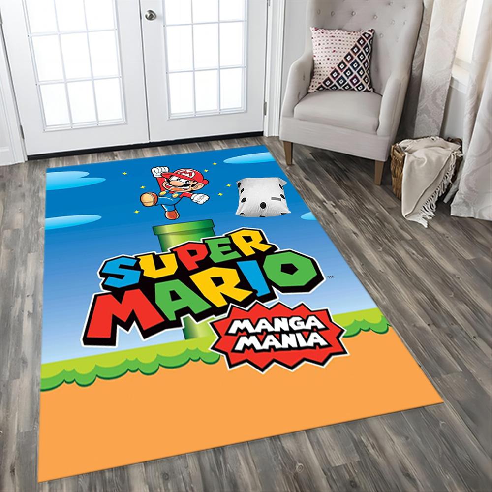 Super Mario Adventure for Living Room Rug, Bedroom, Study Room, Hallway Decoration, Perfect for Home Decoration or Holiday Gifts
