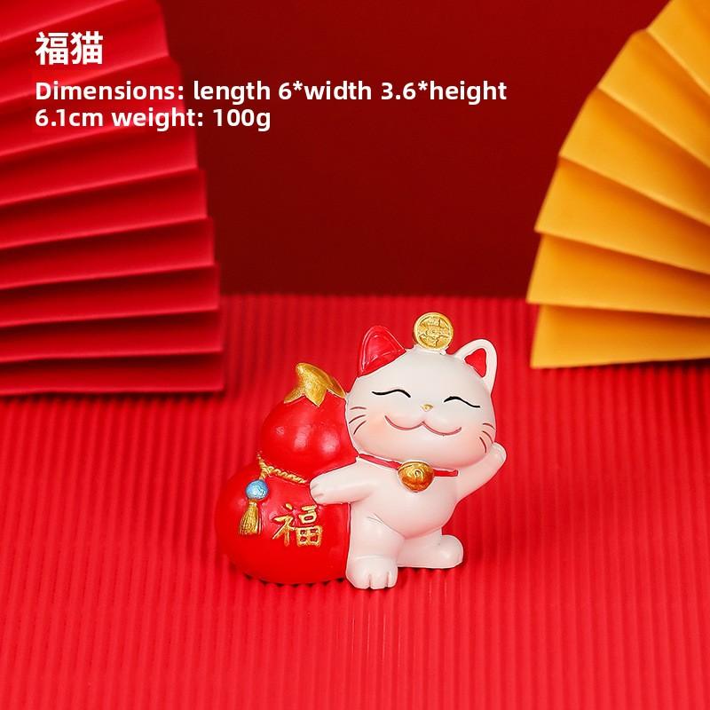 Cute Mobile Phone Stand Decoration Cute Maneki Neko Resin Office DeskCute Gift Decoration
